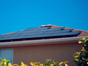 solar panels on orange roof